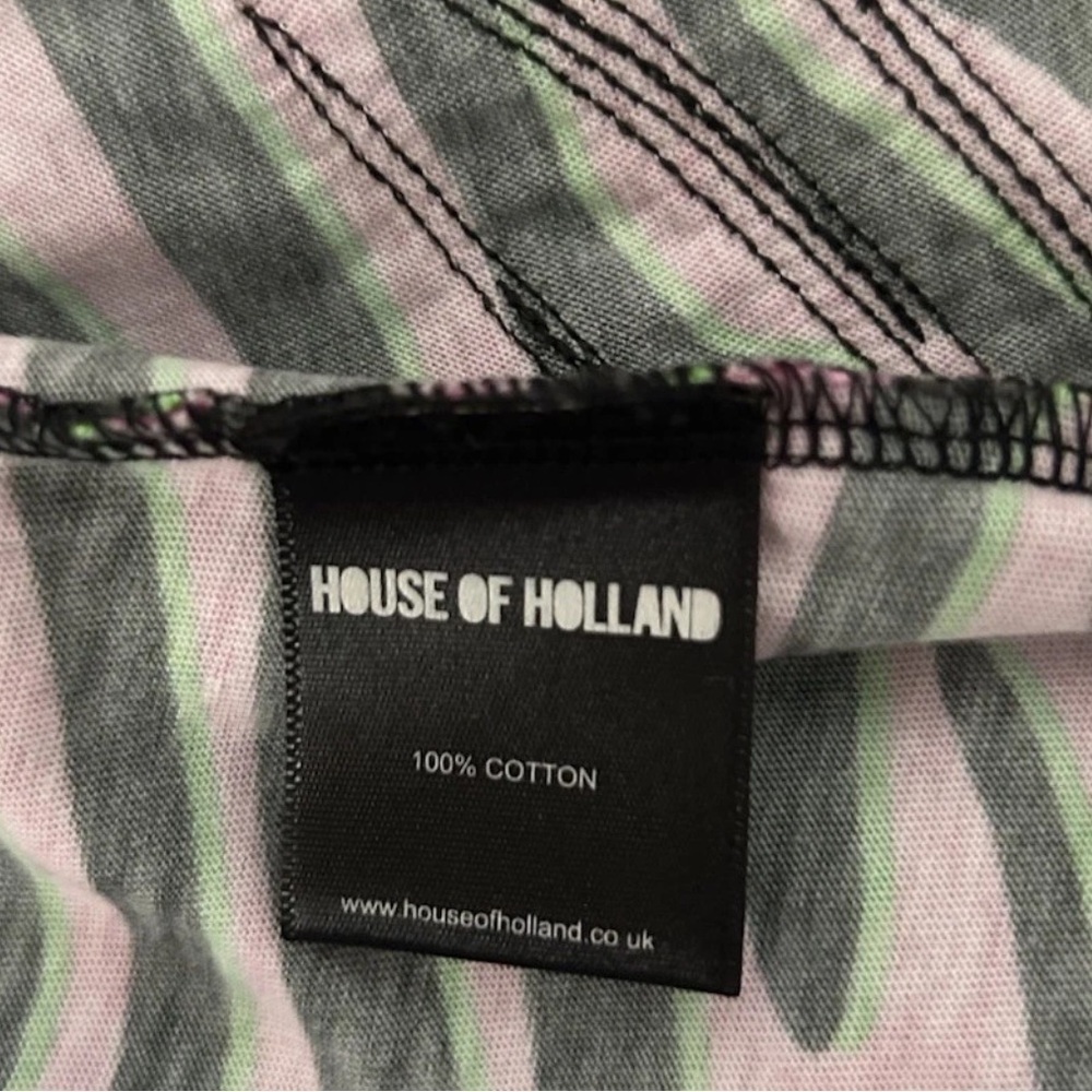 House of Holland Animal Print Black And Pink Tee Size 4 - Picture 7 of 7